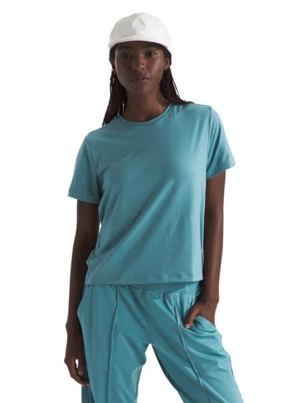 NWT!! The North Face Dune Sky Short Sleeve T-Shirt in Algae Blue - Women's S - Picture 2 of 6